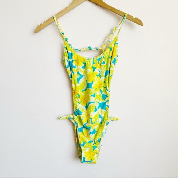 Other - Women’s Yellow Floral One-Piece Swimsuit